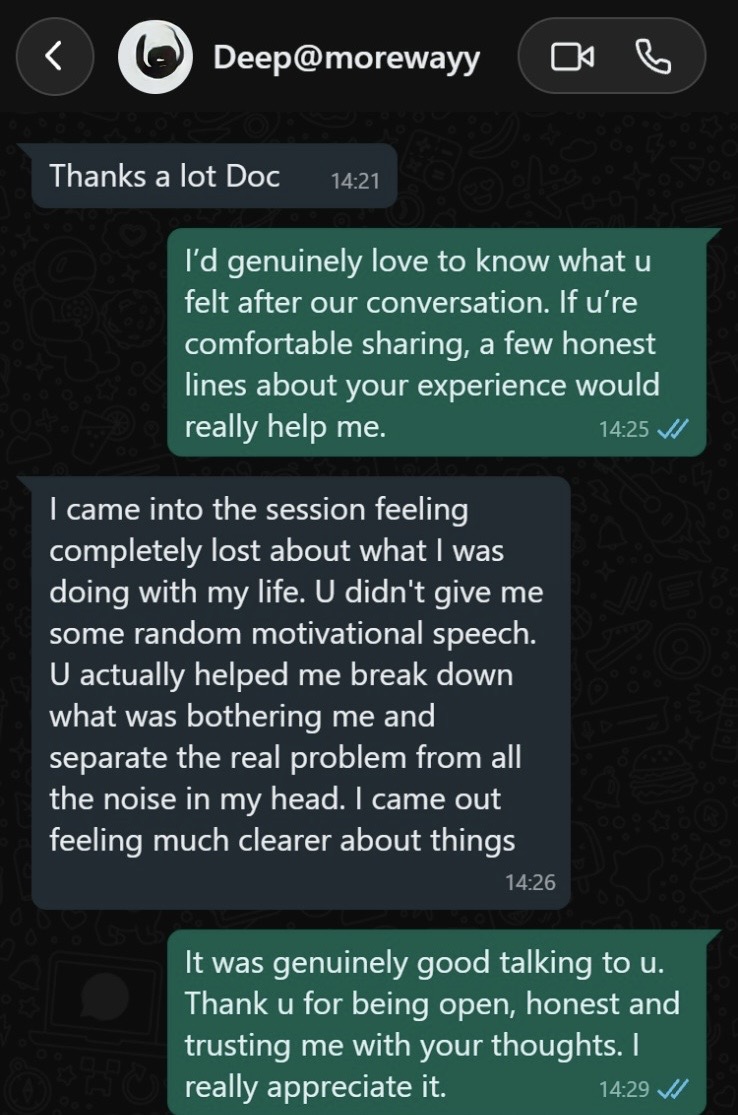You actually helped me
